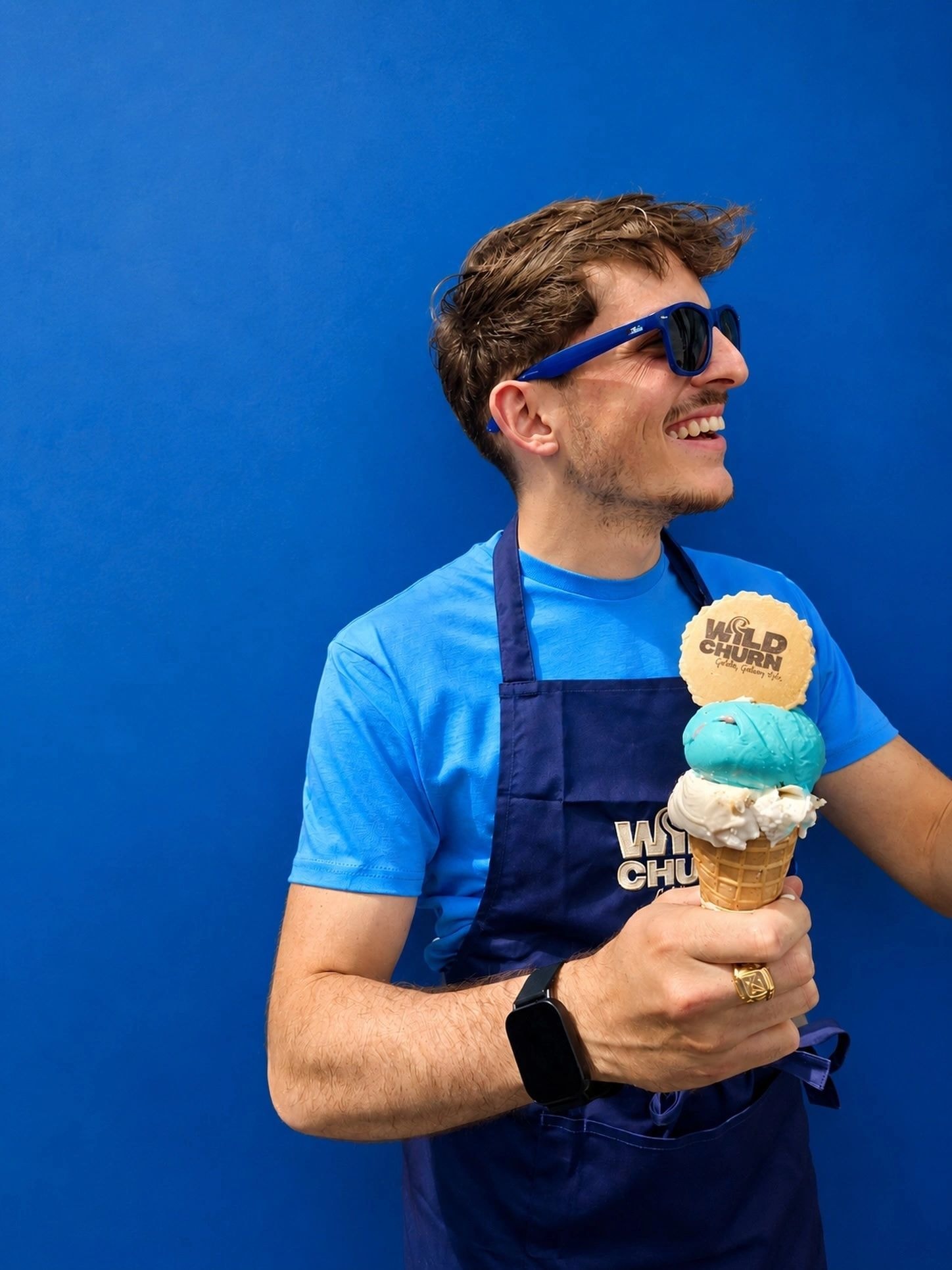 Artisan gelato being scooped by hand